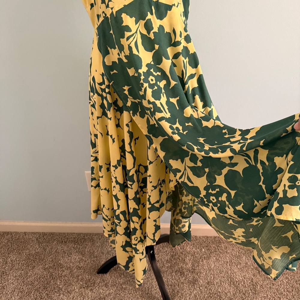 Sundance Soliloquies Citron Floral Print Maxi Dress Size M - Picture 7 of 11